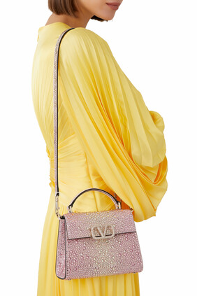 Valentino Garavani Middle East Exclusive Crystal VSling Top Handle Bag